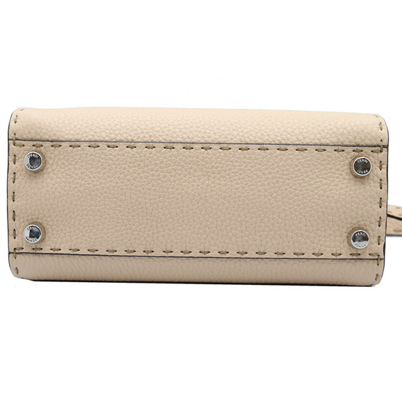 Fendi Peekaboo Small Mini Python Shoulder Bag Light Pink - Picture 3 of 10